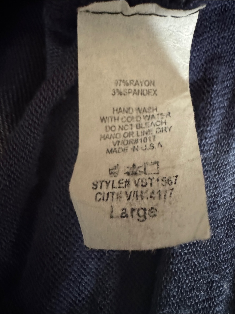 Vintage Havana Navy and Cream Tie-Dye Draped Cardigan - Picture 4 of 4